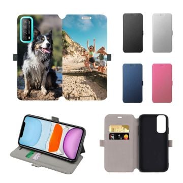Personalized HUAWEI Enjoy 20 SE Leather Full Print Flip Wallet Phone Case with Your Photos, Texts, Design, etc.