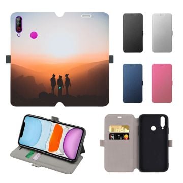 حسب الطلب LG W30 جراب هاتف بمحفظة من الجلد مع صورك ونصوصك وتصميمك وما إلى ذلك.