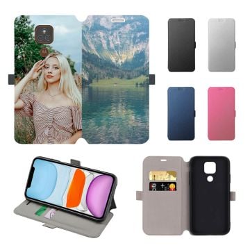 Design ditt eget lommeboketui deksel til Motorola Moto E7 Plus  med bilde