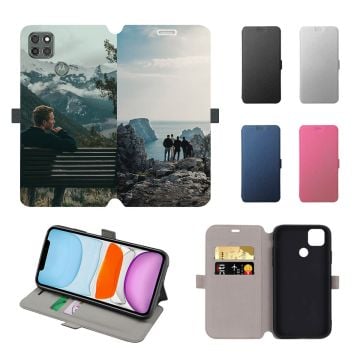 Motorola Moto G9 Power Leder Flip Case Handyhülle mit eigenem Foto und Design selbst online gestalten