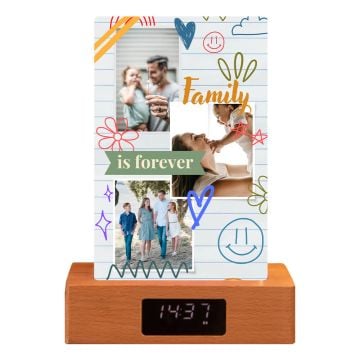 Personalisierte Nikolausgeschenke - Personalisiertes graviertes Kristalllicht mit Bluetooth, mit Foto und Design selbst gestalten