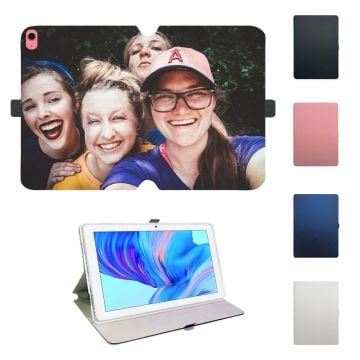 Personalisierte Apple iPad (10th Gen, 2022) Leder Flip Case Tablet Hülle mit Foto und Design selbst gestalten