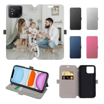 ASUS ROG Phone 8 Leder Flip Case Handyhülle selbst online gestalten und bedrucken
