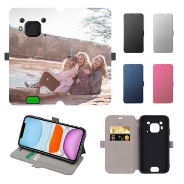 Custom Blackview BV6200 Pro Leather Full Print Flip Wallet Phone Case with Design, Photos, Texts, etc.
