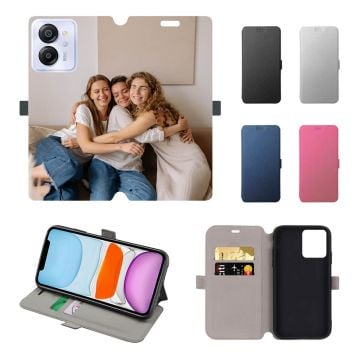 Customized Blackview Color 8 Leather Full Print Flip Wallet Phone Case with Photos, Design, Texts, etc.