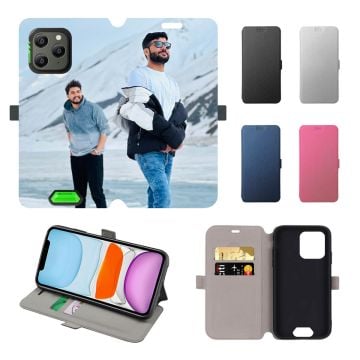 Custom Blackview Oscal S70 Pro Leather Full Print Flip Wallet Phone Case with Photos, Design, Texts, etc.