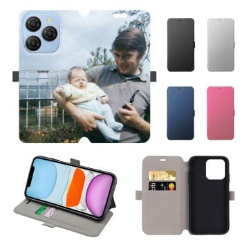 Custom Blackview Shark 9 Leather Full Print Flip Wallet Phone Case with Photos, Design, Texts, etc.