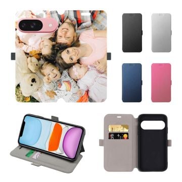 Custom Google Pixel 9 Leather Full Print Flip Wallet Phone Case with Pictures, Name, Design, etc.