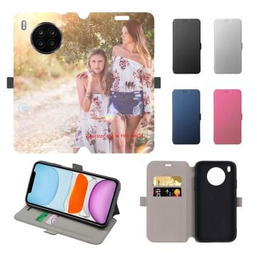 Custom HONOR 50 Lite Leather Flip Wallet Phone Case with Your Own Design, Photos, Texts, etc. - Full Printing