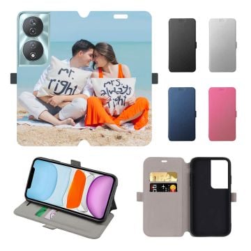 Personalisierte HONOR 90 Smart Leder Flip Case Handyhülle mit Foto und Design selbst gestalten