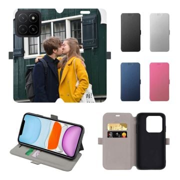 Custom HONOR X5b Leather Full Print Flip Wallet Phone Case with Design, Photos, Texts, etc.