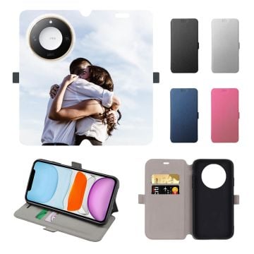 Custom HONOR X60 Leather Full Print Flip Wallet Phone Case with Photos, Design, Texts, etc.