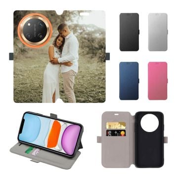 Custom HONOR X60 Pro Leather Full Print Flip Wallet Phone Case with Design, Pictures, Texts, etc.