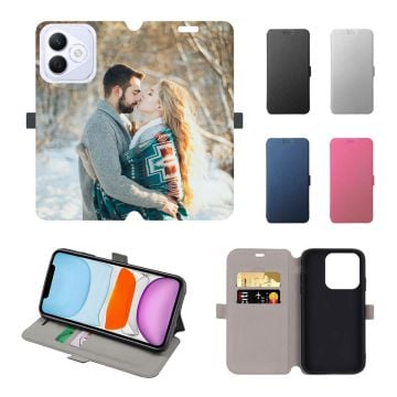 Personalized HONOR X60i Leather Full Print Flip Wallet Phone Case with Photos, Design, Texts, etc.