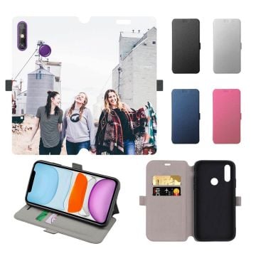 HUAWEI Enjoy 20e Leder Flip Case Handyhülle mit eigenem Foto und Design selber online gestalten