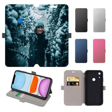 Customized HUAWEI Y6s (2019) Leather Full Print Flip Wallet Phone Case with Your Own Photos, Texts, Design, etc.