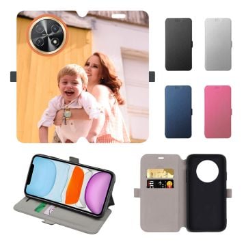 Personalisierte HUAWEI Enjoy 60X Leder Flip Case Handyhülle / Klapphülle mit Foto und Design selber online machen