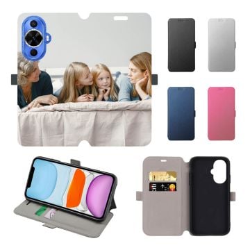 Personalized HUAWEI nova 12s Leather Full Print Flip Wallet Phone Case with Pictures, Design, Texts, etc.