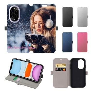 Custom HUAWEI nova 13 Pro Leather Full Print Flip Wallet Phone Case with Design, Pictures, Texts, etc.