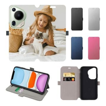 Custom HUAWEI Pura 70 Ultra Leather Full Print Flip Wallet Phone Case with Pictures, Name, Design, etc.