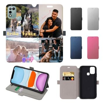 gepersonaliseerd Infinix Hot 11 Play flip hoesje ontwerpen en bedrukken met foto