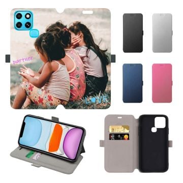 Infinix Smart 6 Leder Flip Case Handyhülle mit eigenem Foto und Design selbst online gestalten