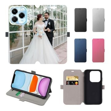 Custom Infinix Note 40X 5G Leather Full Print Flip Wallet Phone Case with Pictures, Design, Texts, etc.