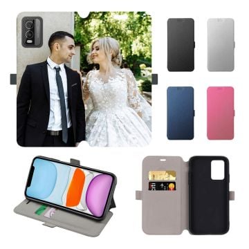 Custom Nokia C210 Leather Full Print Flip Wallet Phone Case with Photos, Name, Design, etc.