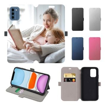 Personalized Nokia C300 Leather Full Print Flip Wallet Phone Case with Photos, Design, Texts, etc.