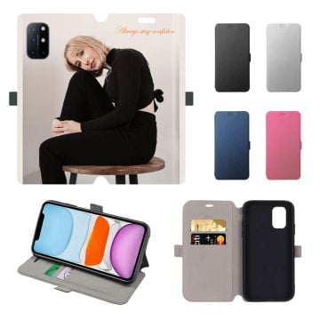 OnePlus 8T+ 5G Leder Flip Case Handyhülle mit eigenem Design und Foto selbst online gestalten