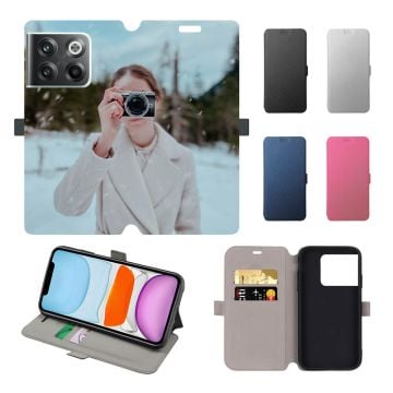 OnePlus 10T Leder Flip Case Handyhülle mit eigenem Design und Foto selber machen