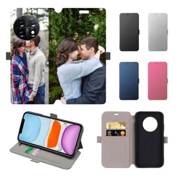 OnePlus 11 Leder Flip Case Handyhülle mit eigenem Foto und Design selbst online machen