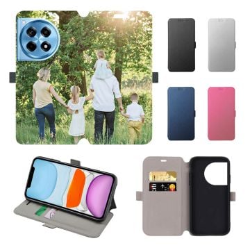 Personalized OnePlus Ace 3 Leather Full Print Flip Wallet Phone Case with Design, Photos, Texts, etc.