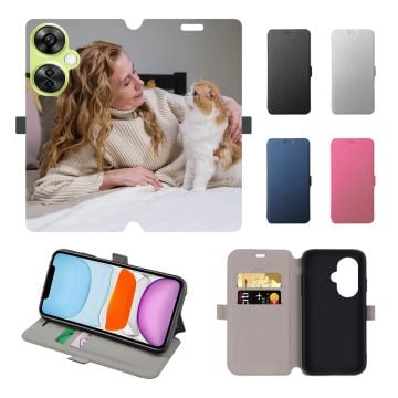 Personalisierte OnePlus Nord N30 Leder Flip Case Handyhülle / Klapphülle mit Foto und Design selber online machen