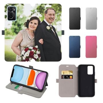 gepersonaliseerd OPPO A76 flip hoesje ontwerpen en bedrukken met foto