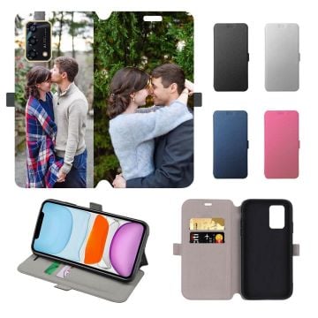 Customized OPPO F19s Leather Full Print Flip Wallet Phone Case with Your Own Photos, Texts, Design, etc.