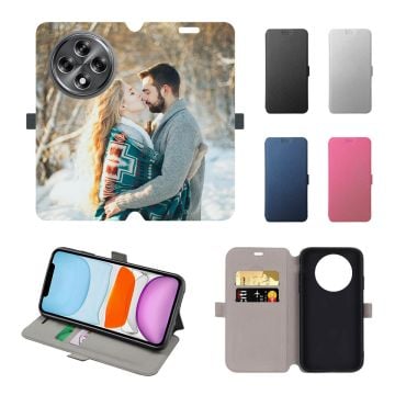 Custom OPPO A3 (China) Leather Full Print Flip Wallet Phone Case with Pictures, Name, Design, etc.