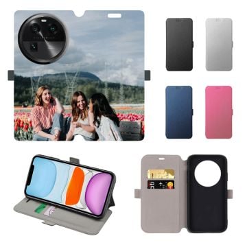 OPPO Find X6 Leder Flip Case Handyhülle mit eigenem Foto selbst online gestalten