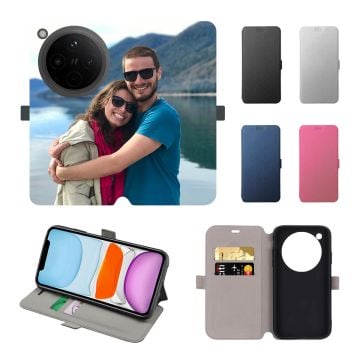 Custom OPPO Find X8 Leather Full Print Flip Wallet Phone Case with Pictures, Name, Design, etc.
