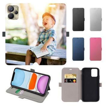 Realme 10 5G Leder Flip Case Handyhülle mit eigenem Design und Foto selbst gestalten