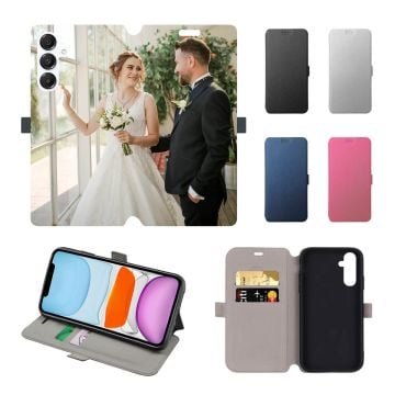 Personalized Samsung Galaxy A16 5G Leather Full Print Flip Wallet Phone Case with Photos, Name, Design, etc.