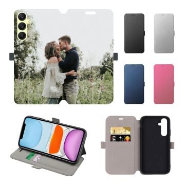Samsung Galaxy A25 Leder Flip Case Handyhülle mit eigenem Foto selbst online gestalten