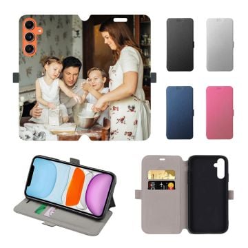 Samsung Galaxy C55 Leder Flip Case Handyhülle mit eigenem Foto selbst online gestalten