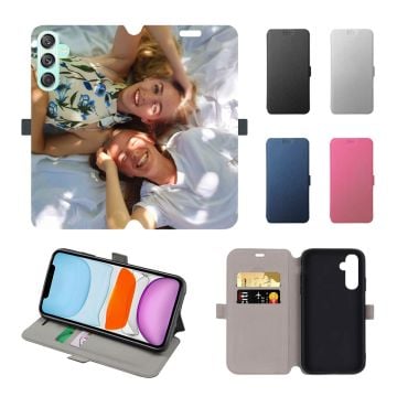 Customized Samsung Galaxy M55s Leather Full Print Flip Wallet Phone Case with Pictures, Design, Texts, etc.