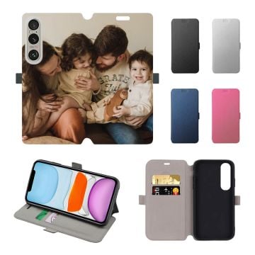 Personalized SONY Xperia 1 VI Leather Full Print Flip Wallet Phone Case with Design, Photos, Texts, etc.