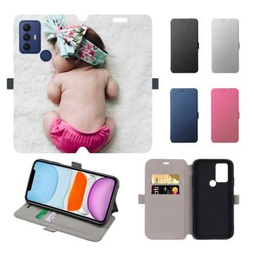 TCL 30 SE flip telefoonhoesje zelf ontwerpen met eigen foto