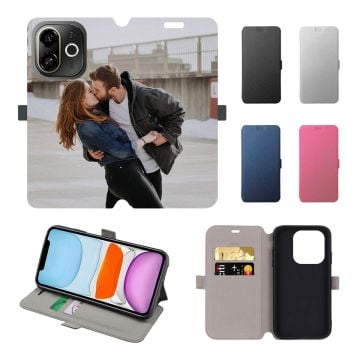 TECNO Pop 9 Leder Flip Case Handyhülle mit eigenem Foto selbst online gestalten