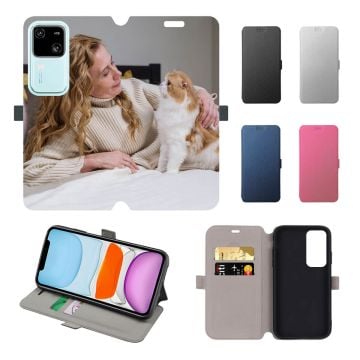 vivo S18 Leder Flip Case Handyhülle selbst online gestalten und bedrucken