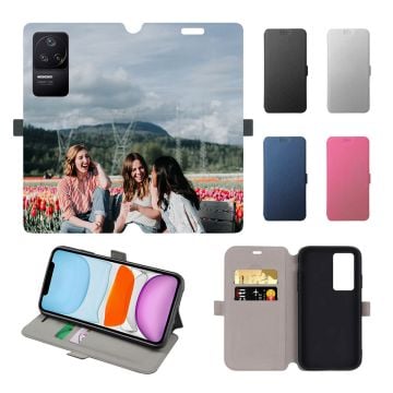 Xiaomi Redmi K40S Leder Flip Case Handyhülle mit eigenem Foto und Design selbst gestalten