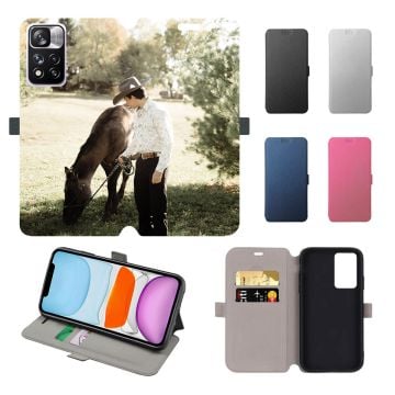 Xiaomi Redmi Note 11 Pro (China) Leder Flip Case Handyhülle mit eigenem Foto und Design selbst online gestalten
